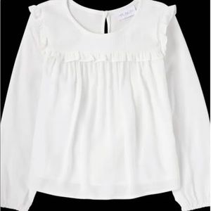 The Children's Place Girls Ruffle Top in White